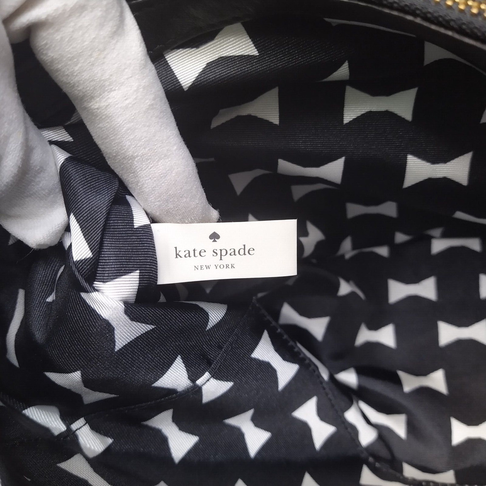 Kate Spade Veranda Place Quilted Bow Straw Chain Strap Satchel Shoulder Bag - Picture 12 of 16